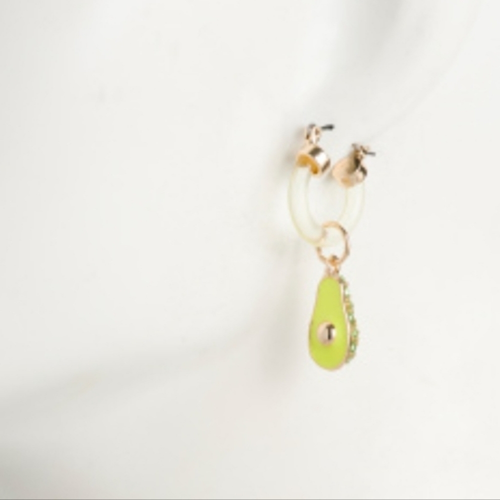 Betsey Johnson Spicy Avocado Earring Set - Picture 2 of 5